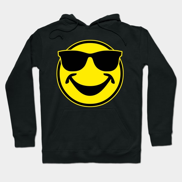 COOL yellow SMILEY BRO with sunglasses Hoodie by EDDArt